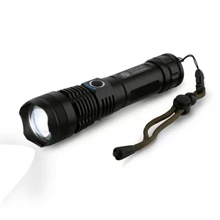 TAKTYCZNA LATARKA LED lampka 5 TRYBÓW MOCNA latarka akumulatorowa ZOOM WODOODPORNA 17x4 cm Tadar - Latarki - miniaturka - grafika 1