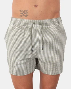 boxer mare k way mod. hazel check beach - azx white/green lichen - Kąpielówki męskie - miniaturka - grafika 1