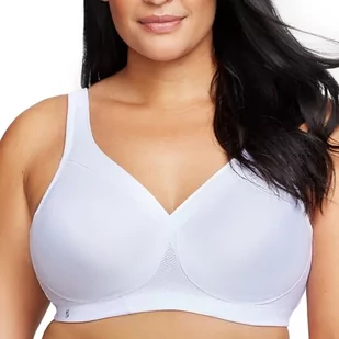 Glamorise Damski biustonosz z pełnymi miseczkami Full Figure MagicLift bezszwowy biustonosz sportowy #1006, biały, 80F - Biustonosze - miniaturka - grafika 1