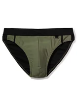 Kąpielówki męskie - SLIPY KĄPIELOWE ATLANTIC KMT-256 (kolor khaki, rozmiar S) - miniaturka - grafika 1