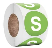 Pasmanteria - Naklejki Do Oznaczania Rozmiaru Odzieży S 20 Szt. - miniaturka - grafika 1