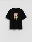 Koszulki dla chłopców - Reserved - T-shirt SpongeBob - czarny - miniaturka - grafika 1