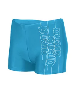 Arena Boy's Swim Short Graphic Board, Turkusowo-biały, 8-9 anni - Kąpielówki dla chłopców - miniaturka - grafika 1