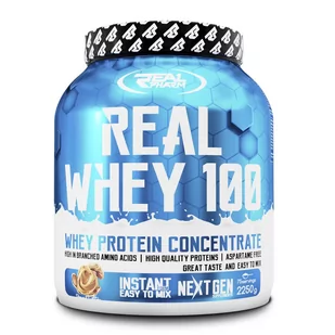 BIAŁKO Real Pharm Real Whey 100 ODŻYWKA BIAŁKOWA - 2250g PEANUT BUTTER - Odżywki białkowe - miniaturka - grafika 1