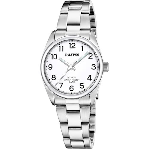 Calypso Dress Watch K5863/1, biały, pasek, Biały, bransoletka