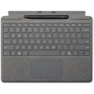 Klawiatury - MICROSOFT Surface Pro Type Cover Platynowy + Rysik Surface Slim Pen 2 8X6-00220 - miniaturka - grafika 1