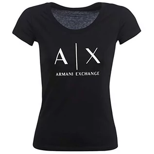 Koszulki i topy damskie - Armani Exchange Koszulka damska z logo Ss - grafika 1