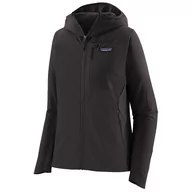 Kurtki i kamizelki sportowe damskie - Damska kurtka softshellowa Patagonia R1 CrossStrata Hoody Rozmiar: M / Kolor: czarny - miniaturka - grafika 1