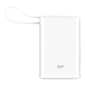 Powerbanki - Powerbank Silicon Power CP10 10000mAh PD USB-A 2xUSB-C biały - miniaturka - grafika 1