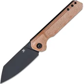 Scyzoryki - Kansept Bulldozer Black TiCn Coated D2 Brown Micarta T1028A1 - miniaturka - grafika 1