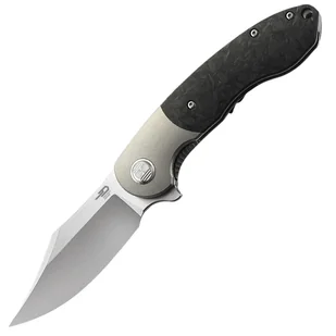 Nóż składany Bestech Bowietie Grey Titanium/Carbon Fiber, Stonewashed/Satin M390 (BT1906A) - Noże - miniaturka - grafika 1