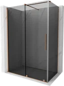 Kabiny prysznicowe - Mexen Velar kabina prysznicowa rozsuwana 130x75 cm, grafit, miedź szczotkowana - 871-130-075-41-65 - miniaturka - grafika 1