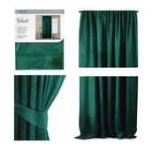 Zasłony - CURT/AH/VELVET/PLEAT/D.GREEN/140X270/1PC - miniaturka - grafika 1