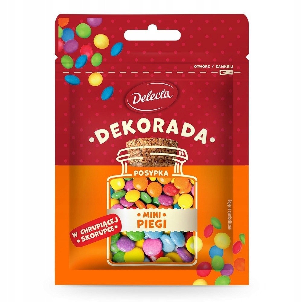 Delikatna posypka kolorowa mini piegi 30 g