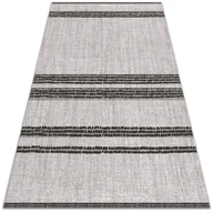 Dywany - Nowoczesny dywan na balkon wzór Szary w linie 150x225 cm - miniaturka - grafika 1