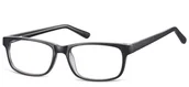 Okulary korekcyjne, oprawki, szkła - Zerówki klasyczne oprawki Sunoptic CP154A czarny+jasny - miniaturka - grafika 1