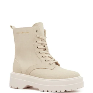 Tommy Hilfiger Botki FEMININE ESSENTIAL C, ACI | z dodatkiem skóry - Botki damskie - miniaturka - grafika 1