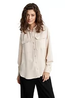 Koszule damskie - DeFacto Koszula damska z tkaniny bawełnianej z długimi rękawami, beżowy, M - miniaturka - grafika 1