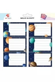 Naklejki na szafkę i zeszyt Kosmos - Etykiety samoprzylepne i bloki etykiet - miniaturka - grafika 1