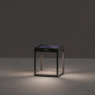 KLEWE Lampa solarna LED RADIA GROUND, antracyt, 25 cm aluminium IP65 - Lampy ogrodowe - miniaturka - grafika 1