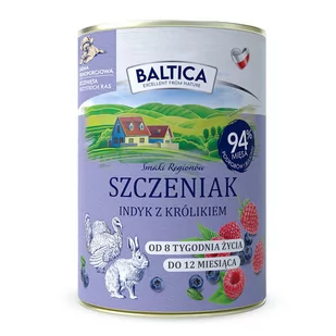 Baltica Indyk z królikiem dla szczeniąt 400g MOKRA KARMA - Mokra karma dla psów - miniaturka - grafika 1