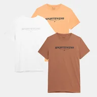 Koszulki męskie - T-SHIRT KOSZULKA MĘSKA 4F ZESTAW KOMPLET 3 SZTUKI - miniaturka - grafika 1