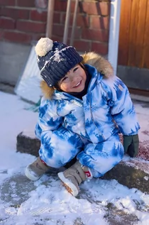 Dresy i komplety dla dziewczynek - Reima kombinezon zimowy dziecięcy Lappi kolor niebieski - grafika 1