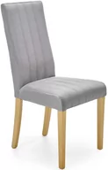 Krzesła - Krzesło tapicerowane do jadalni DIEGO 3 szare, na drewnianych nogach - miniaturka - grafika 1