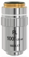 Obiektywy - Obiektyw planachromatyczny Bresser DIN-PL 100x - miniaturka - grafika 1