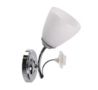 Lampy ścienne - Candellux Kinkiet biały pojedynczy chromowy Ariam 21-77011 21-77011 - miniaturka - grafika 1