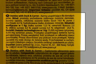 Josera Denties z Kaczką i marchewką 180g - Przysmaki dla psów - miniaturka - grafika 3