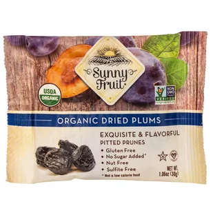 ORGANICZNE ŚLIWKI SUSZONE SUNNY FRUIT OPAKOWANIE 30G - Zdrowa żywność - miniaturka - grafika 1