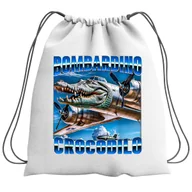 Plecaki szkolne i tornistry - Plecak Worek Brainrot Bombardiro Crocodilo Szkolny Na Buty WF Obuwie Z Napisem - miniaturka - grafika 1
