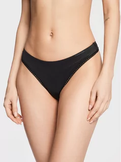 Majtki damskie - Calvin Klein Underwear Stringi 000QF4480E Czarny - grafika 1