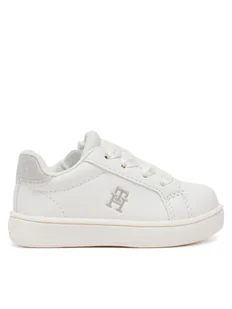 Tommy Hilfiger Sneakersy Low Cut Velcro Sneaker T1A9-33728-1439 M Biały - Buty dla dziewczynek - miniaturka - grafika 1