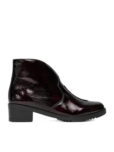 Rieker Botki Y0553-35 Bordowy - Botki damskie - miniaturka - grafika 1