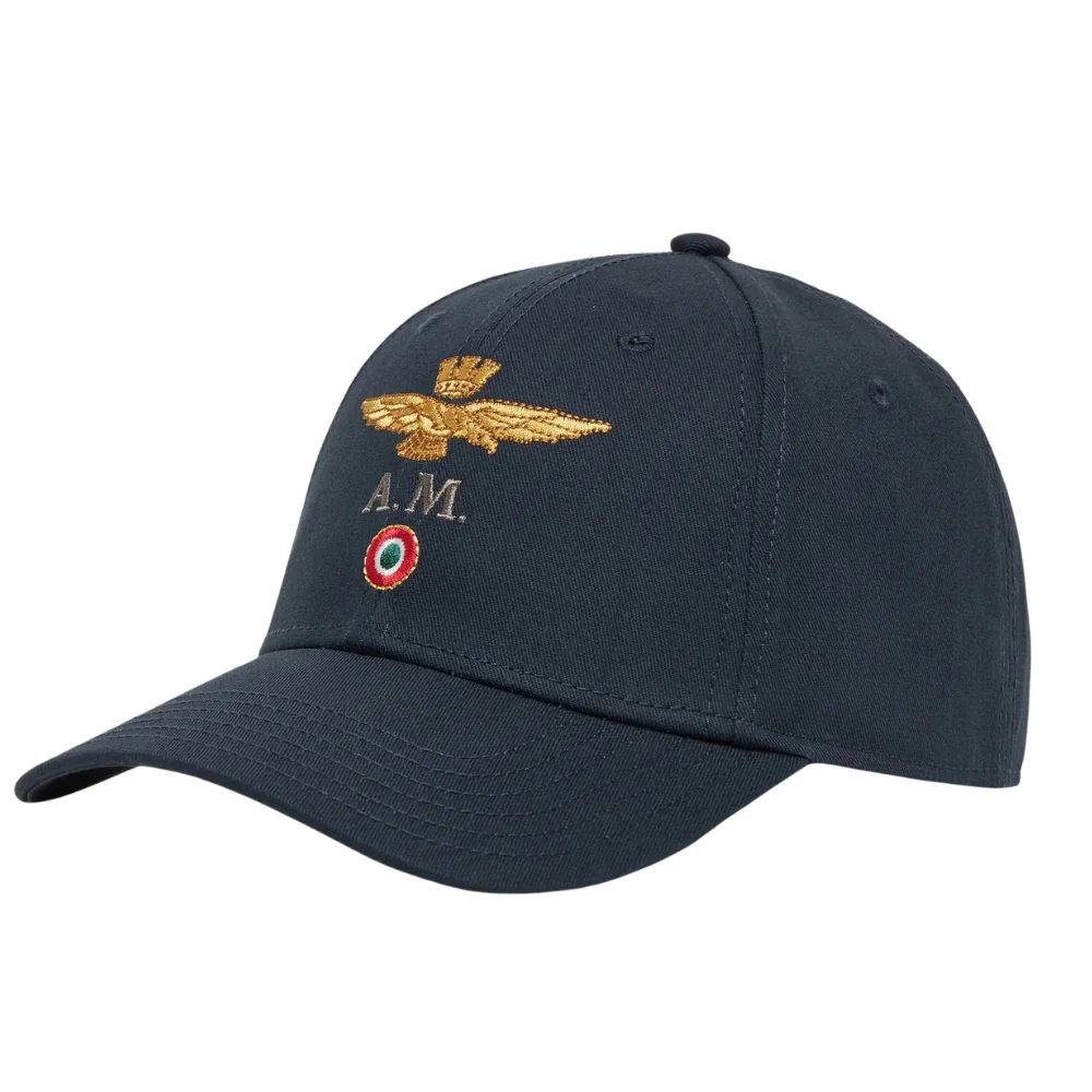 AERONAUTICA MILITARE Granatowa męska czapka z daszkiem