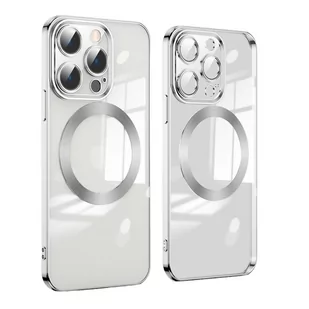 D-Pro Gloss MagSafe Case etui magnetyczne obudowa iPhone 12 Pro Max (Silver) - Etui i futerały do telefonów - miniaturka - grafika 1