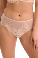 Majtki damskie - Figi damskie z koronką i tiulem Isla 1228 beżowe 3XL - miniaturka - grafika 1