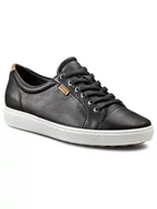 Sneakersy damskie - ECCO Sneakersy Soft 7 Men's 43000401001 Czarny - miniaturka - grafika 1