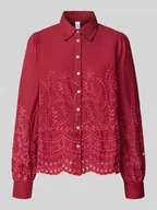 Bluzki damskie - Bluzka koszulowa z listwą guzikową model ‘LUMA’ - miniaturka - grafika 1