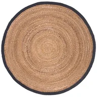 Dywany - Dywan Wicker okrągły 140 cm brązowo-czarny - miniaturka - grafika 1