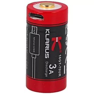 Akumulator Klarus 16340 / 700mAh, 3.7V (16GT-70UR) - Latarki - akcesoria - miniaturka - grafika 2
