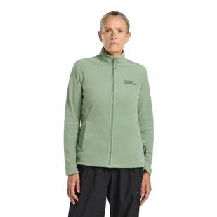 Damska bluza polarowa Jack Wolfskin TAUNUS FZ W eucalyptus - XS - Bluzy damskie - miniaturka - grafika 1