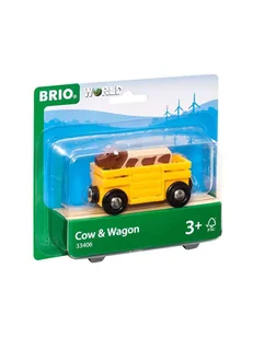 Brio Wagonik z krówką - 3+ - Pociągi dla dzieci - miniaturka - grafika 1