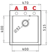 Zlewozmywaki - Pyramis Zlew SIROS 47x51,5) 1B wanilia 70084601) - miniaturka - grafika 1