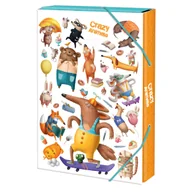 Teczki i skoroszyty - Teczka z gumką A4, 4 cm, Crazy Animals - Szalone Zwierzaki - miniaturka - grafika 1