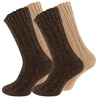 Skarpetki męskie - Damskie skarpetki Wełniane z wełną Alpaki 2 pary 35-38 Grube Ciepłe Wygodne - miniaturka - grafika 1