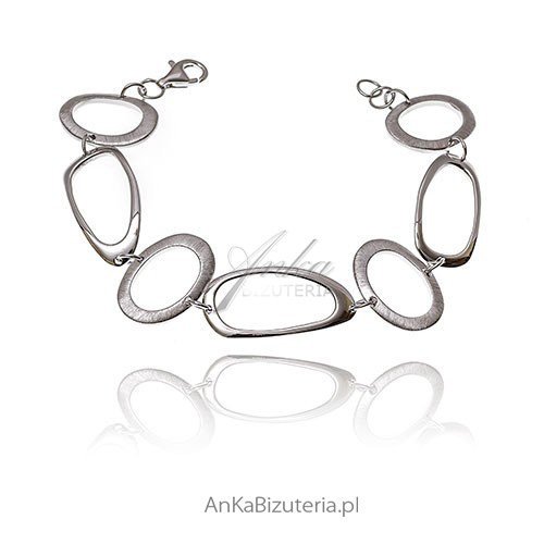 ankabizuteria.pl Modna bransoletka srebrna rodowana