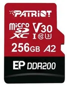 Karty pamięci - PATRIOT MEMORY Micro SDXC DDR200 with A+C card reader 256GB UHS-I U3/A2/C10/V30 PEF256GEP33MCX - miniaturka - grafika 1
